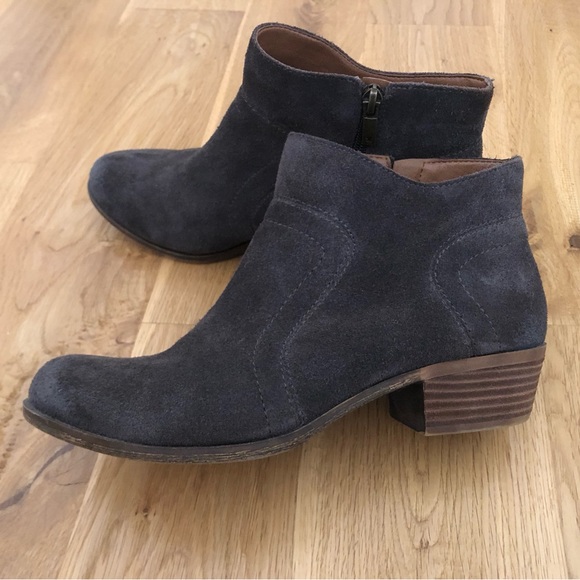 Women’s Lucky Brand dark gray suede bootie - Picture 3 of 4
